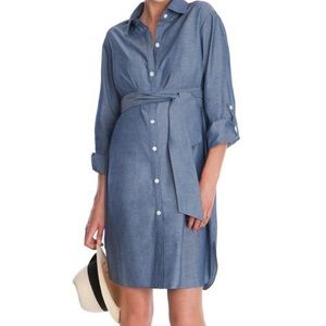 Séraphine Chambray Maternity Shirtdress